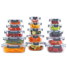 Neo 15 Glass Containers & 15 Lids Food Storage Set – 15 Piece